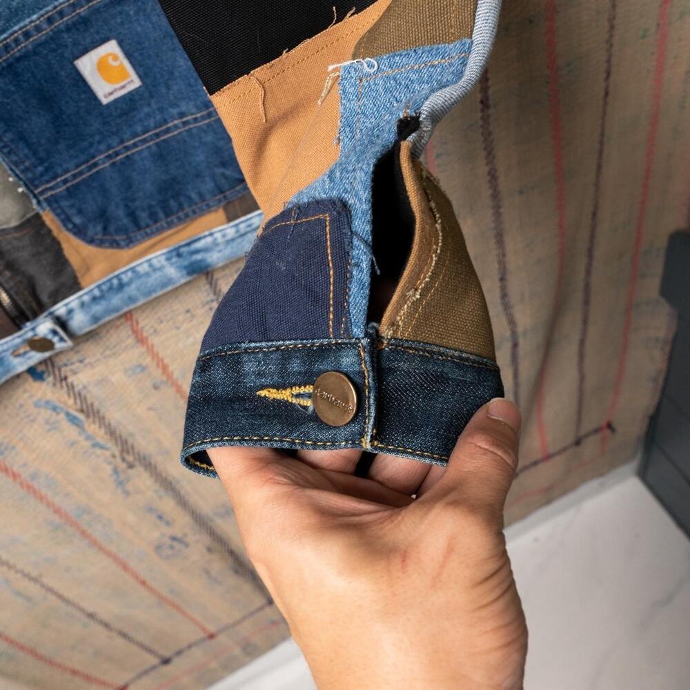 Upcycled patchwork carhartt chore jacket - Picture 6 of 7